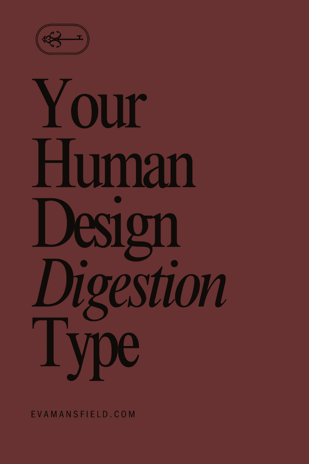 Blog post title "Your Human Design Digestion Type" on a dark pink background.