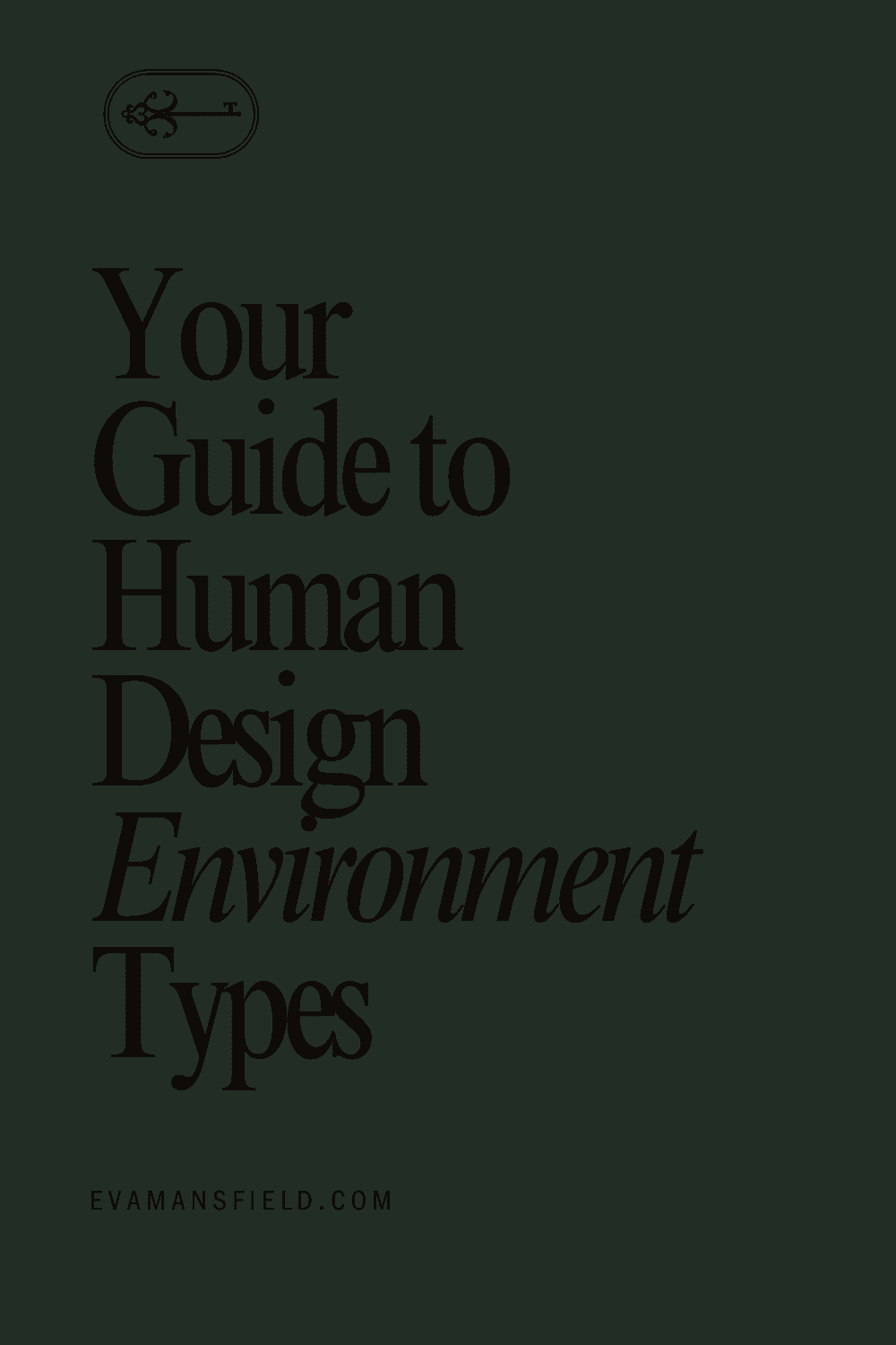 Blog post title "Your Guide to Human Design Environment Types" on a dark green background.