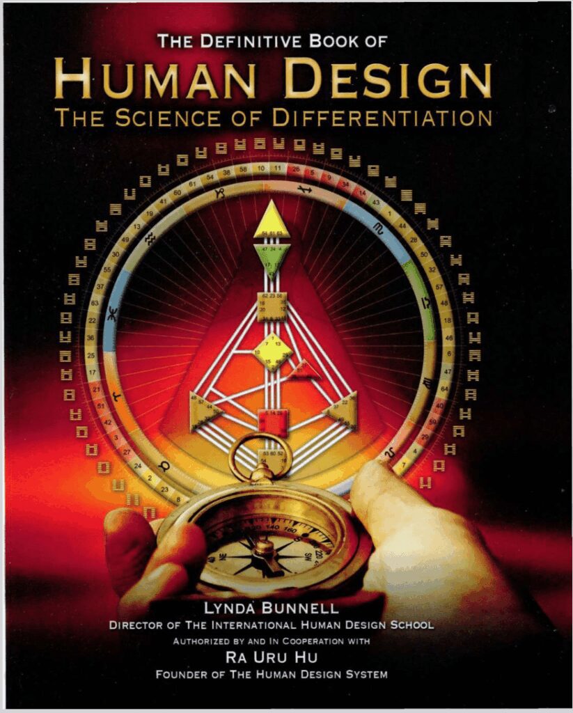 The cover of the book "The Definitive Guide to Human Design" by Lynda Bunnell and Ra Uru Ha.